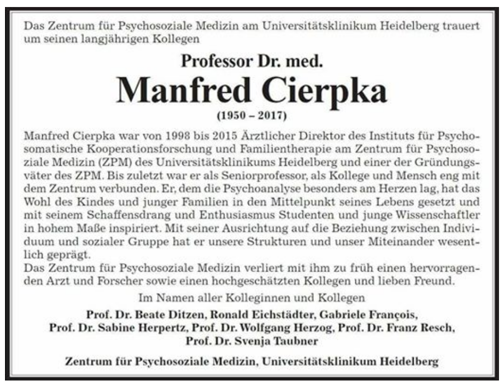 0 Nachruf der Heidelberger Kollegen