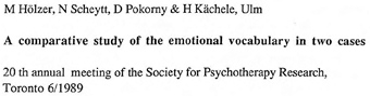Emotional Vocabulary