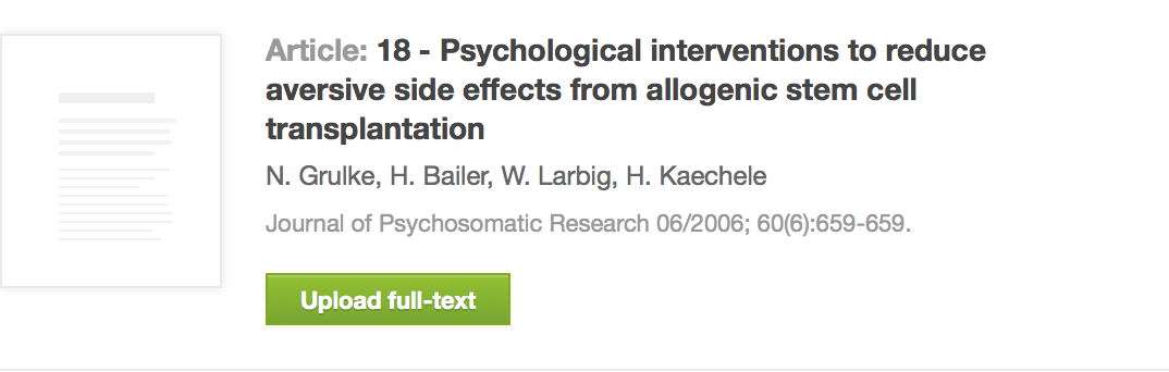 0 Psychological Interventions