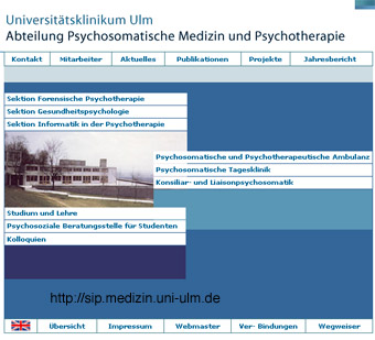 homepage der Klinik 2003